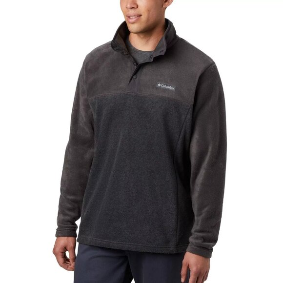 COLUMBIA Mens Steens Mountain Half Snap Fleece Pullover 3XL Charcoal / Shark NWT - Picture 1 of 4